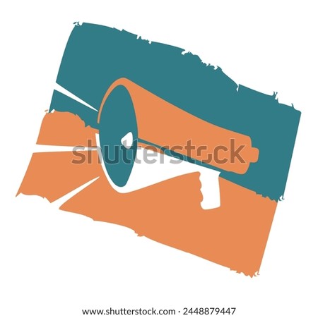 Brush megaphone double color, icon