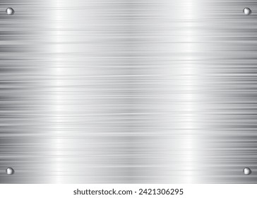 Brush metal with rivets. vector illustration