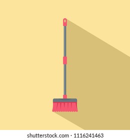 Brush mop icon. Flat illustration of brush mop vector icon for web design