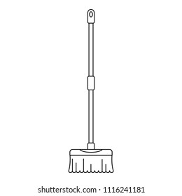 Brush mop icon. Outline illustration of brush mop vector icon for web design isolated on white background