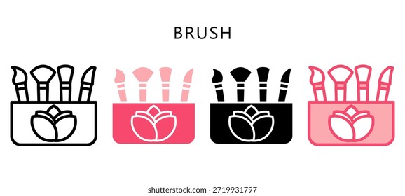 Brush Multi Style Icon. Mini Illustration Relate To Personal Care. Use For Modern Concept, Ui, Ux Web And App Development.