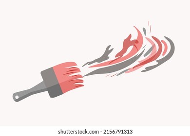 Pinceladas multicolores y pinceladas. Arte, ilustración vectorial con fondo aislado.	