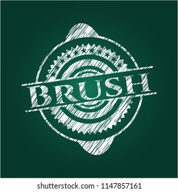 Brush on chalkboard