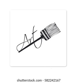 brush on a white background