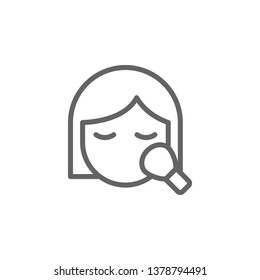 brush outline icon. Elements of Beauty and Cosmetics illustration icon. Signs and symbols can be used for web, logo, mobile app, UI, UX