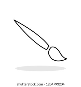 Brush outline icon in flat style. Art symbol for your web site design, logo, app, UI Vector EPS 10.