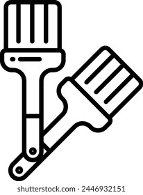 brush outline vector icon illustration