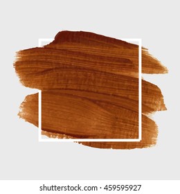 Brush paint background art abstract texture design acrylic stroke poster over square frame illustration vector. Perfect design for headline, logo and sale banner. 