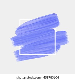 Brush paint background art abstract texture design acrylic stroke poster over square frame illustration vector. Perfect design for headline, logo and sale banner. 