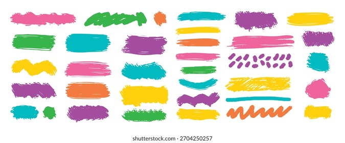 Caja de marco de fondo de pintura de pincel. Pintura de pincel de trazo de color para marco cuadrado de cuadro de texto. Vector dibujado a mano Anuncio elemento gráfico de fondo. Ilustración vectorial