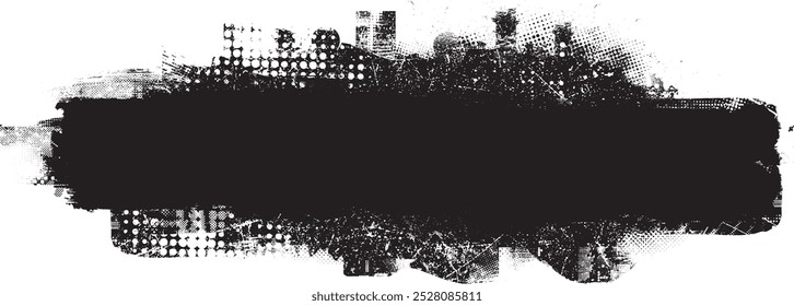 Brush paint .Grunge Paint Roller . Vector brush Stroke . Distressed banner . Black stripe with rough edges. paintbrush design element . Gradient brush . Bulge line . Distress textured stroke