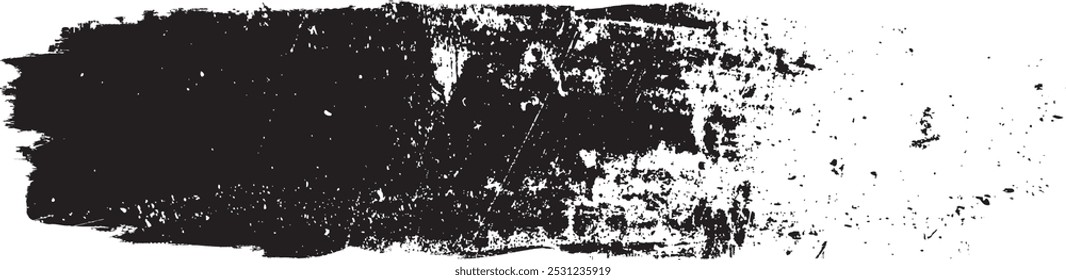 Brush paint .Grunge Paint Roller . Vector brush Stroke . Distressed banner . Black stripe with rough edges. paintbrush design element . Gradient brush . Bulge line . Distress textured stroke