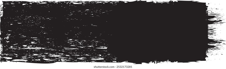 Brush paint .Grunge Paint Roller . Vector brush Stroke . Grunge banner . Black stripe with rough edges. paintbrush design element . Gradient brush . Bulge line . Distress, grungy strokes