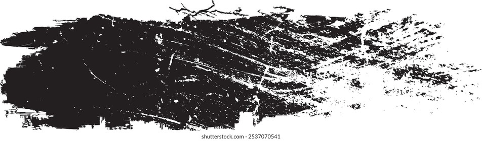 Brush paint .Grunge Paint Roller . Vector brush Stroke . Distressed banner . Black stripe with rough edges. paintbrush design element . Gradient brush . Bulge line . Distress textured stroke