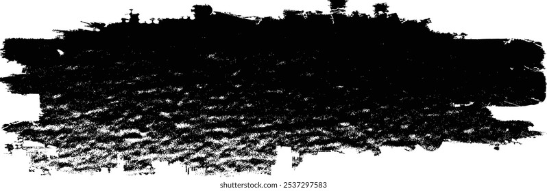 Brush paint .Grunge Paint Roller . Vector brush Stroke . Distressed banner . Black stripe with rough edges. paintbrush design element . Gradient brush . Bulge line . Distress textured stroke