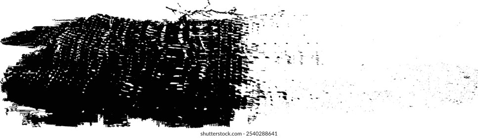 Brush paint .Grunge Paint Roller . Vector brush Stroke . Distressed banner . Black stripe with rough edges. paintbrush design element . Gradient brush . Bulge line . Distress textured stroke