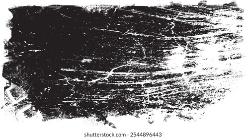 Pintura de pincel. Rodillo de pintura Grunge . Pincel de Vector Stroke . Anuncio angustiado. Franja negra con bordes ásperos. elemento de diseño de pincel . Pincel degradado. Línea de protuberancia. Distress trazo texturizado