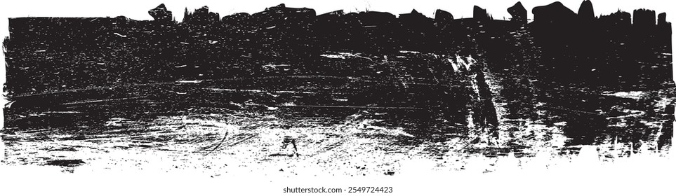 Brush paint .Grunge Paint Roller . Vector brush Stroke . Distressed banner . Black stripe with rough edges. paintbrush design element . Gradient brush . Bulge line . Distress textured stroke