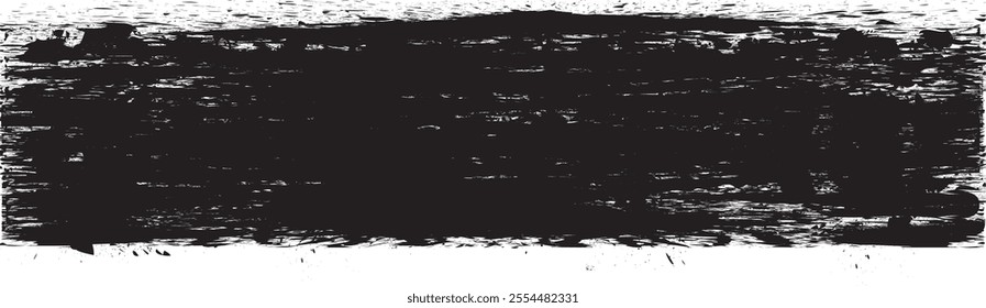 Brush paint .Grunge Paint Roller . Vector brush Stroke . Distressed banner . Black stripe with rough edges. paintbrush design element . Gradient brush . Bulge line . Distress textured stroke