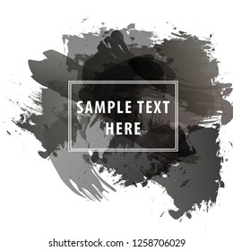 Brush paint hand drawn vector isolated on white background. Trendy brush paint background for banner, cover, brochure, label, wallpaper template and flyer. Creative art concept, vector illustration