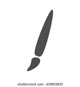 Brush paint  icon isolated on white background, flat style. Creative symbol for your web site design, logo, app, UI. Vector illustration. 