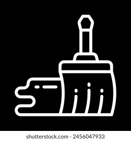 brush with paint icon outline