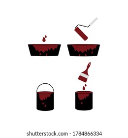 brush and paint  icon vector illustration logo template 