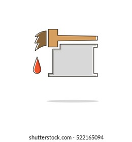 Brush paint jar color thin line icon.Vector illustration