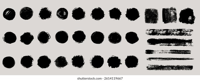 Brush paint line frame acrylic strokes splash sketch hand drawn vector illustration. Crayon background simple shapes for design, presentation, education