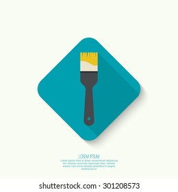 Brush to paint. Painting and restoration. 