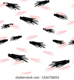 Brush paint. Pastel seamless texture. Abstract stroke background. Colorful brush paint.