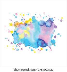 brush of paint shades watercolor.vector creative illustration.