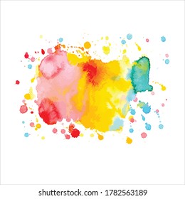 brush of paint shades watercolor.vector creative illustration.