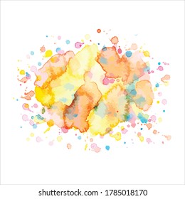 pincel de tonos de pintura acuarela.ilustración creativa vectorial.