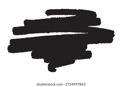 Pintura de pincel de trazo de textura de muestra Fondo pintado a mano Tinta scribble dab Clipart Mancha de pintura para etiquetas y sellos de diseño