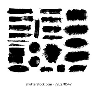 Brush and paint textures set