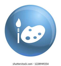Brush paint tool icon. Simple illustration of brush paint tool vector icon for web design isolated on white background
