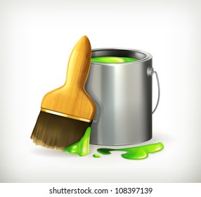 Brush and Paint, vector