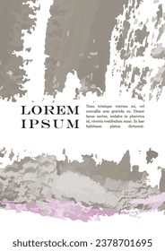 Brush paint Vector Background Templates Set.  Hand Painted Artwork Page Collection. Good for Cover, Invitation, Banner, Placard, Brochure, Poster, Card, Flyer and other.