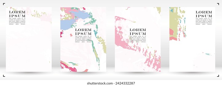 Brush paint Vector Background Templates Set.  Paintbrush Shapes Print Design. Good for Business Branding.