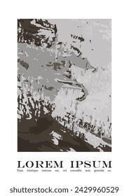 Brush paint Vector Background Templates Set.  Hand Drawn Artistic Covers Design. Good for Business Branding.