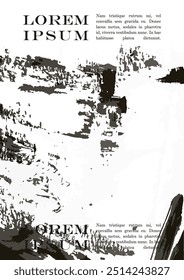 Brush paint Vector Background Templates Set.  Hand Drawn Artistic Covers Design. Good for Cover, Invitation, Banner, Placard, Brochure, Poster, Card, Flyer and other.