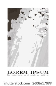 Brush paint Vector Background Templates Set.  Hand Drawn Artistic Covers Design. Good for Business Branding.