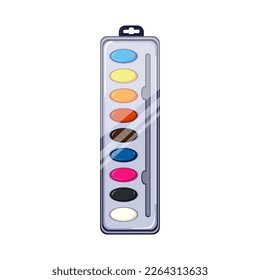 brush paint watercolor cartoon. brush paint watercolor sign. isolated symbol vector illustration