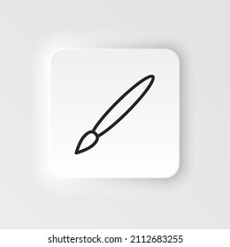 Brush, paintbrush vector icon. Element of design tool for mobile concept and web apps vector. Thin neumorphic style vector icon for website design