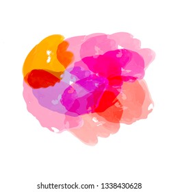 Brush painted abstract colorful vector background . Design for headline, logo, poster, postcards and banner.