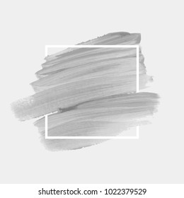 Brush painted acrylic abstract background illustration vector over square frame. Perfect watercolor design for headline, logo and sale banner. 