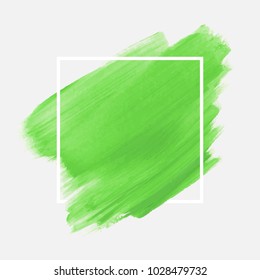 Brush painted acrylic abstract background illustration vector over square frame. Perfect watercolor design for headline, logo and sale banner. 