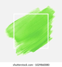 Brush painted acrylic abstract background illustration vector over square frame. Perfect watercolor design for headline, logo and sale banner. 
