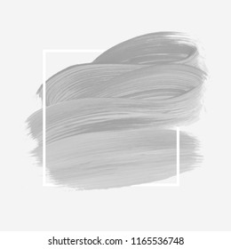Brush painted acrylic abstract background illustration vector over square frame. Perfect watercolor design for headline, logo and sale banner. 